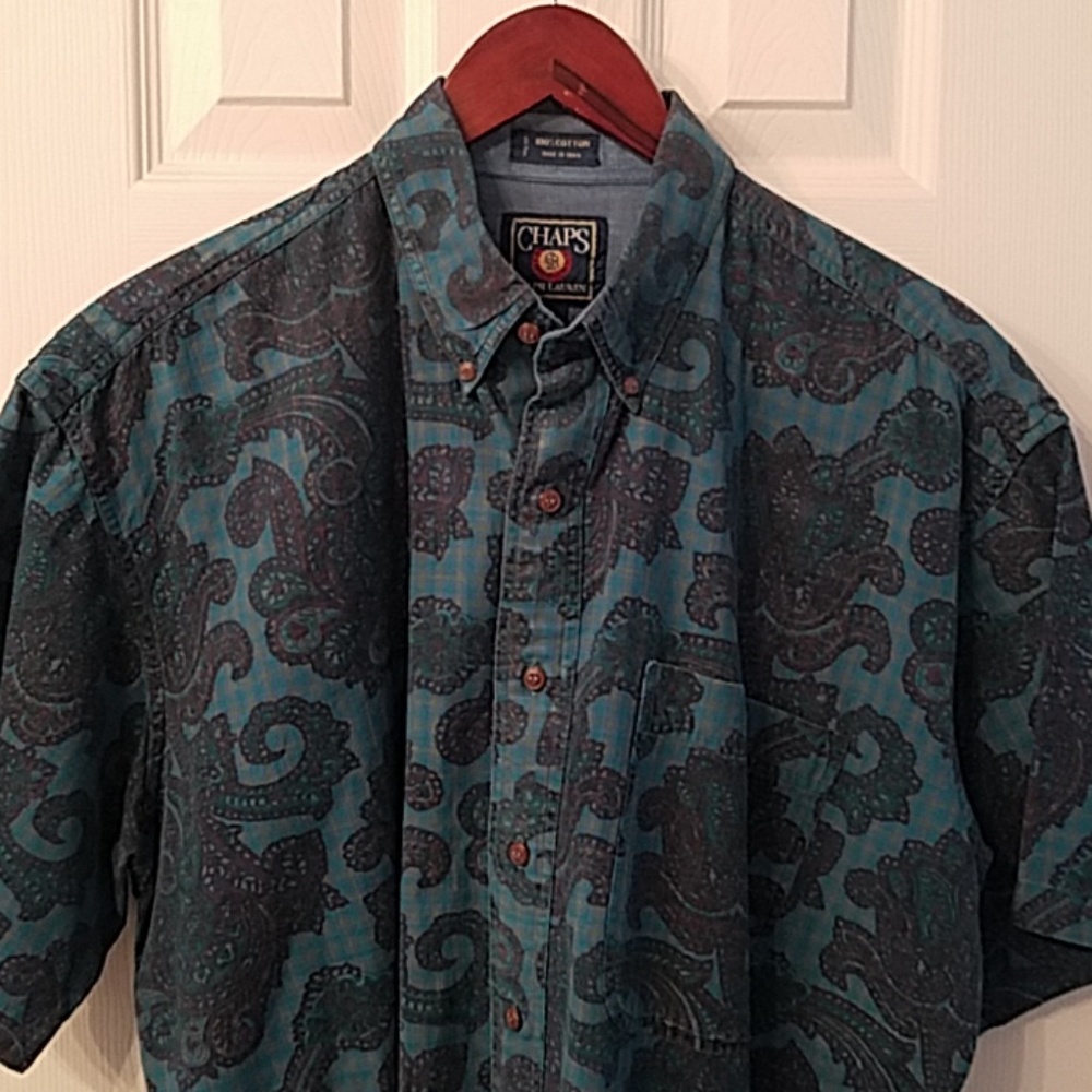 Vintage Chaps Ralph Lauren Floral SS Shirt L